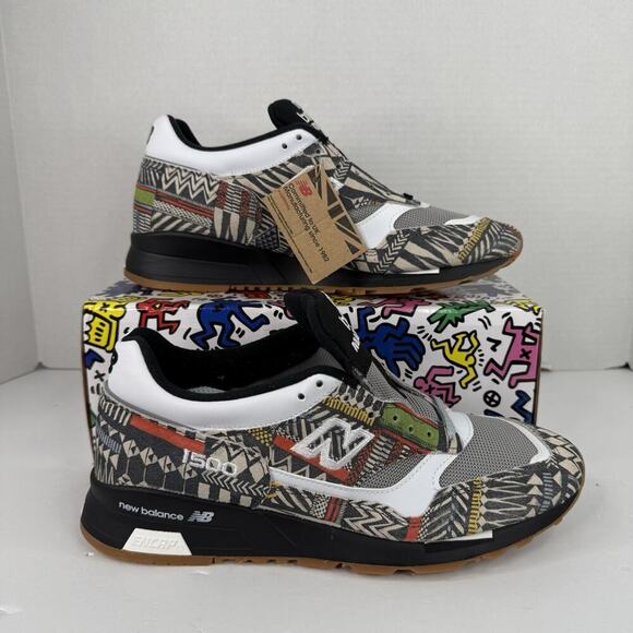 New Balance 1500 30th Anniversary Tribal Print M1500PRT Men's Sz 8.5‎ Made In UK - Picture 1 of 14